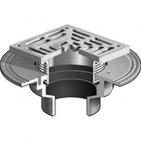 MIFAB F1004P-S6-3-F4-3-8 FLOOR DRAIN /HD SQ STAINLESS  STRAINER