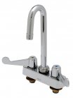 Equip by T&S Brass<BR>4&quot; Centers Workboard Faucets W/Wrist Blade Handles