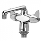 Zurn Z826F3-XL Double Lab Faucet  6in Cast Iron Spout  Dome Lever Hles Lead-free