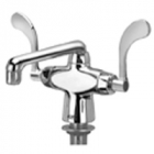 Zurn Z826F4-XL Double Lab Faucet  6in Cast Iron Spout  4in Wrist Blade Hles Lead-free