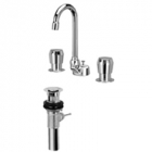Zurn Z867A0-XL-P Widespread Metering Faucet  3-1/2in Gooseneck  Pop-Up Drain. Low-lead compliant
