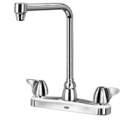 Zurn Z871S3-XL Lead-Free Kitchen Sink Faucet  8in Bent Riser Spout  Dome Lever Hles. Lead-Free