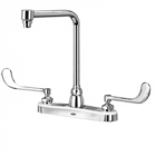 Zurn Z871S6-XL Lead-Free Kitchen Sink Faucet  8in Bent Riser Spout  6in Wrist Blade Hles. Lead-Free