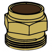WOODFORD 30107 MODEL 24 BRASS PACKING NUT