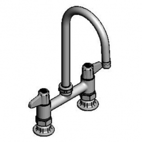 T&amp;S BRASS 5F-6DLS05 EQUIP 6IN DECK SWIVEL BASE FAUCET