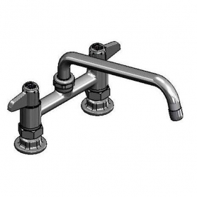 T&amp;S BRASS 5F-6DLX10 EQUIP 6IN DECK MOUNT FAUCET 10IN SWING NOZZL
