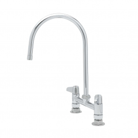 T&amp;S BRASS 5F-8DLS09 EQUIP 8IN DECK MOUNT FAUCETS 9IN SWIVEL