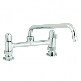 T&amp;S BRASS 5F-8DLS14 EQUIP 8IN DECK MOUNT FAUCETS 14IN SWING