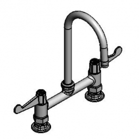 T&amp;S BRASS 5F-8DWS05 EQUIP 8IN DECK MOUNT FAUCET 5-1/2IN SWIVEL