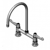 T&amp;S BRASS 5F-8DWS09 EQUIP 8IN DECK MOUNT FAUCET