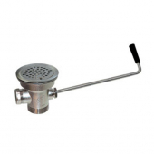 CHG D55-7510 Twist Handle Drain 3 1/2"Sink Opening Dual Outlet