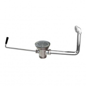 CHG D55-7515 Twist Handle Drain Ss 3.5"Sink Opening Dual Outlet
