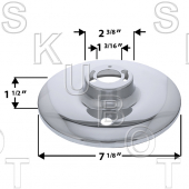 Replacement Tempress* II   Escutcheon with Diverter Hole- Chrome