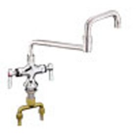 CHG Dbl Pantry Fct, 1/2IN Inlet, CP, Crmc Vlvs, 18IN Dbl Jointed, Hrzntl Swng Tblr Spout, 2.2 gpm Aerator, Lever Hdl, Low Ld