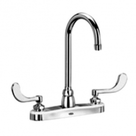 Zurn Z871B4 Kitchen Sink Faucet With 5-3/8&quot; Gooseneck And 4&quot; Wrist Blade Handles.