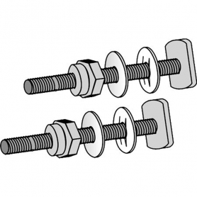 CLOSET BOLTS - STEEL -ANTI-CORROSIVE -1/4&quot; X 2 -1/4&quot; PAIRS -(Case of 50)