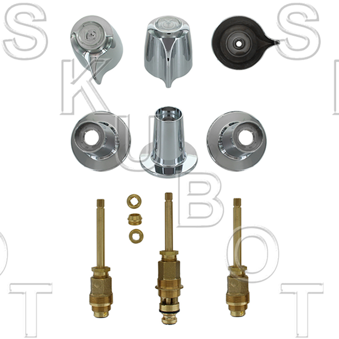 Factory Direct Plumbing Supply Gerber* New Style 3 Valve Rebuild Kit