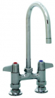 Equip by T&S Brass<BR>4&quot; Deck Mount Faucets with Lever Handles