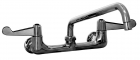 Equip by T&S Brass<BR>8&quot; Centers Wall Mounted Faucets W/ Wrist Blade Handles