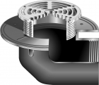 MIFAB-F1100-90 Floor Drain With Side Outlet  For Non-Membrane Floor Areas