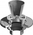 MIFAB-F1100-C-EF Round Funnel Floor Drain For Membrane Floor Areas