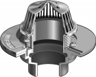 MIFAB Series F1100-C-K Floor Drain With Recessed Flange For Membrane Floor Areas