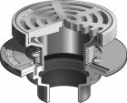MIFAB F1100-C-N7 / F1100-C-N9  Floor Drain w 7&quot; or 9&quot; Tractor Grate For Membrane