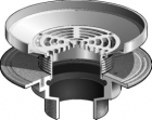 MIFAB-F1100-ER Extended Rim Floor Drain For Non-Membrane Floor Areas