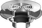 MIFAB-F1100-FT Floor Drain Recessed Flange For Non Membrane Floor Areas