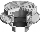 Mifab Series F1300-C Floor Drain With 7&quot; Round Adjustable Tractor Grate