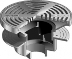 Mifab Series F1340 Floor Drain With 12&rdquo; Round Adjustable Tractor Grate