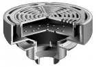 Mifab F1360-TFB Floor Drain 16&rdquo; Round Adj Tractor Grate &ldquo;True-Fit&rdquo; Sediment Bucket