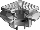 Mifab Series F1430C Floor Drain w/ 8&rdquo; Square Adj Tractor Grate &amp; Deep Sump
