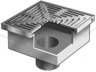 Mifab F1480 Floor Drain w/ 12&rdquo; Square Heavy Duty Tractor Grate &amp; Deep Sump
