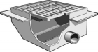 Mifab Series F1590-90 24&rdquo; X 24&rdquo; Heavy Duty Parking Area Drain With Side Outlet