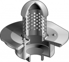 Mifab F1830-PL Large Planting Area Drain w/ 8&rdquo; High Perforated Standpipe &amp; Dome