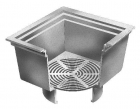 Mifab Series F1870 16&rdquo; Square Open Hopper Drain With Loose Set Bottom Grate