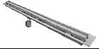 Mifab P9000-TI-FL 2.5&quot; Wide Stainless Steel Linear Shower Drain w Anchor Flange and Bottom Outlet