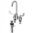 Zurn Z812A4-XL-P Centerset  3-1/2in Gooseneck, 4in Wrist Blade Hles  Pop-Up Drain Lead-free