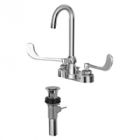 Zurn Z812A6-XL-P Centerset  3-1/2in Gooseneck, 6in Wrist Blade Hles  Pop-Up Drain Lead-free