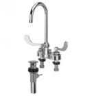 Zurn Z812B4-XL-P Centerset  5-3/8in Gooseneck, 4in Wrist Blade Hles  Pop-Up Drain Lead-free