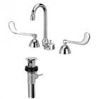 Zurn Z831A6-XL-P Widespread  3-1/2in Gooseneck, 6in Wrist Blade Hles  Pop-Up Drain Lead-free