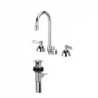 Zurn Z831B1-XL-P Widespread  5-3/8in Gooseneck, Lever Hles  Pop-Up Drain Lead-free