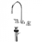 Zurn Z831C3-XL-P Widespread  8in Gooseneck, Dome Lever Hles  Pop-Up Drain Lead-free