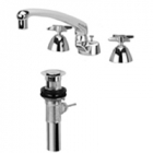 Zurn Z831G2-XL-P Widespread  8in Cast Spout, Four-Arm Hles  Pop-Up Drain