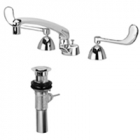 Zurn Z831G6-XL-P Widespread  8in Cast Spout, 6in Wrist Blade Hles  Pop-Up Drain