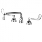 Zurn Z831H6 Widespread  12in Tubular Spout  6in Wrist Blade Hles.