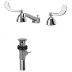 Zurn Z831R4-XL-P Lead-Free Widespread  5in Cast Spout, 4in Wrist Blade Hles  Pop-Up Drain Lead-Free