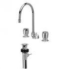 Zurn Z867C0-XL-P Widespread Metering Faucet  8in Gooseneck  Pop-Up Drain. Low-lead compliant