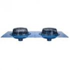 Zurn Z163 15&quot; Diameter Combination Main Roof and Overflow Drain with Low Silhouette Domes and Double